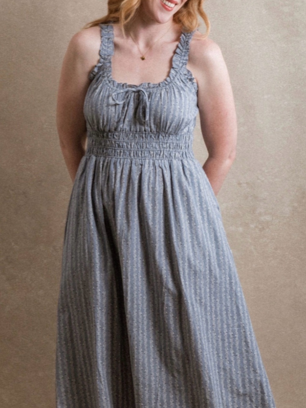 Neuflora Tuscany dress blue floral